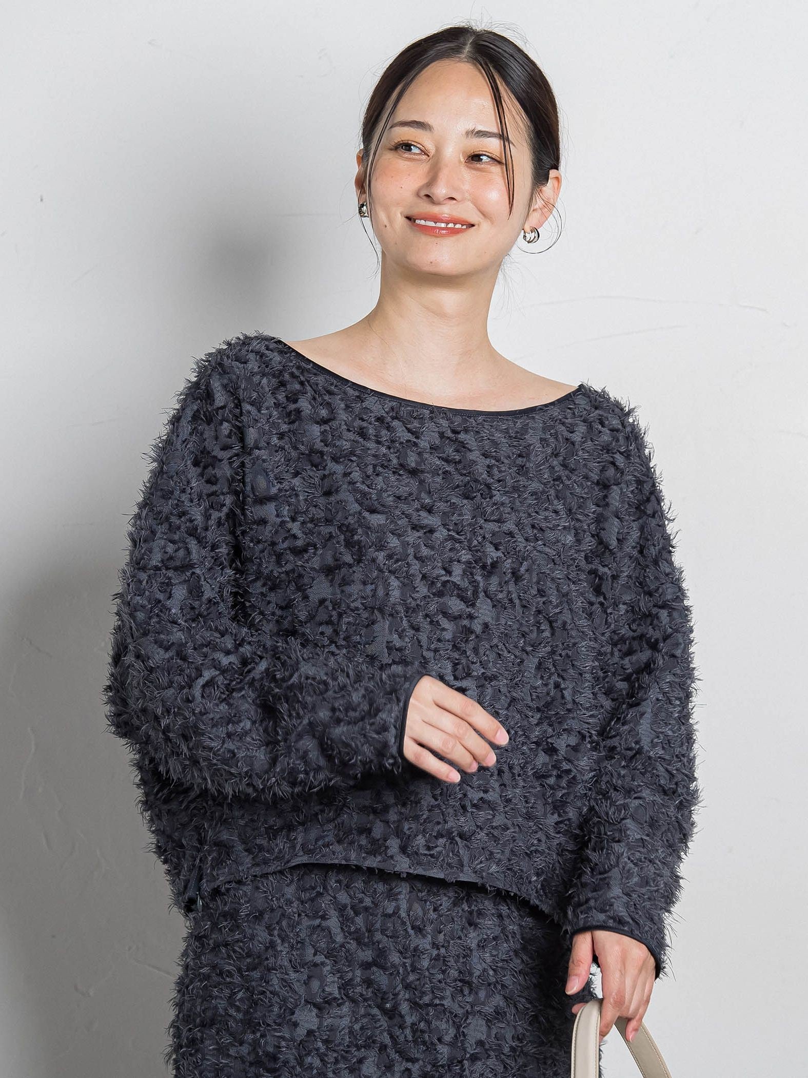 【コラボ商品】エディター東原妙子 × LAUTREAMONT /フェザージャガードブラウス