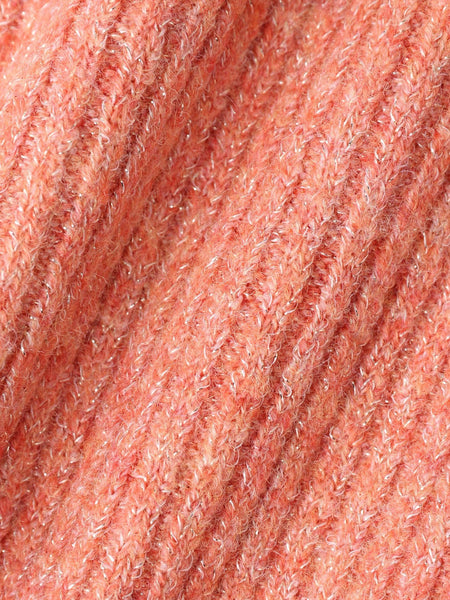 【WEB限定カラーあり】ラメボトルネックプルオーバー≪手洗い可能≫