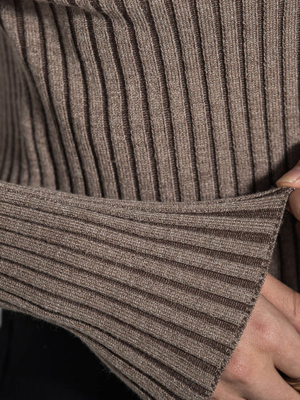 【WEB限定】プレーティングリブニットプルオーバー≪手洗い可能≫