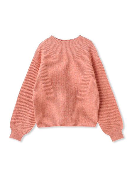 【WEB限定カラーあり】ラメボトルネックプルオーバー≪手洗い可能≫