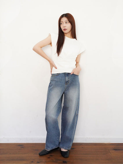 Barrel Curve Denim≪洗濯機で洗える≫
