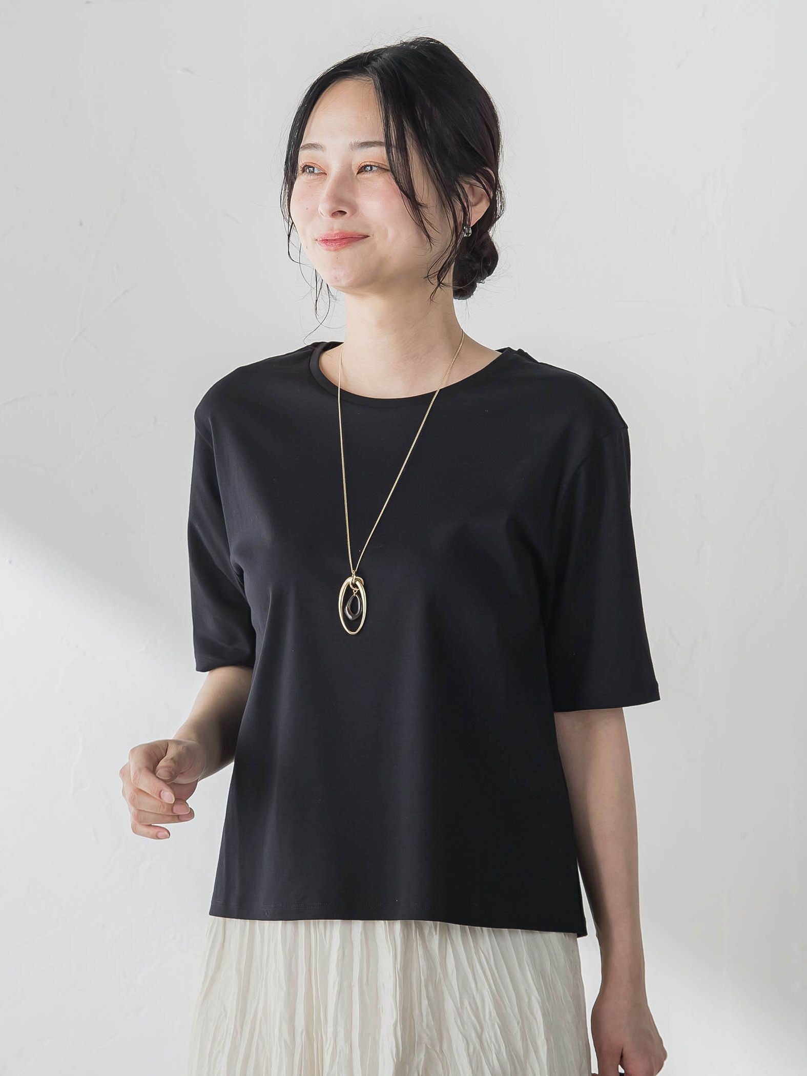 汗ジミ軽減カットソー