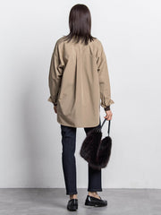 オーバーサイズシャツブラウス ≪洗濯機で洗える≫