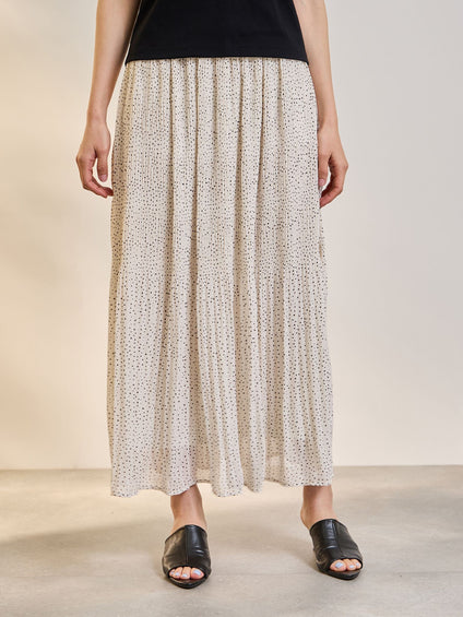 ランダムドットマジョリカプリーツスカート