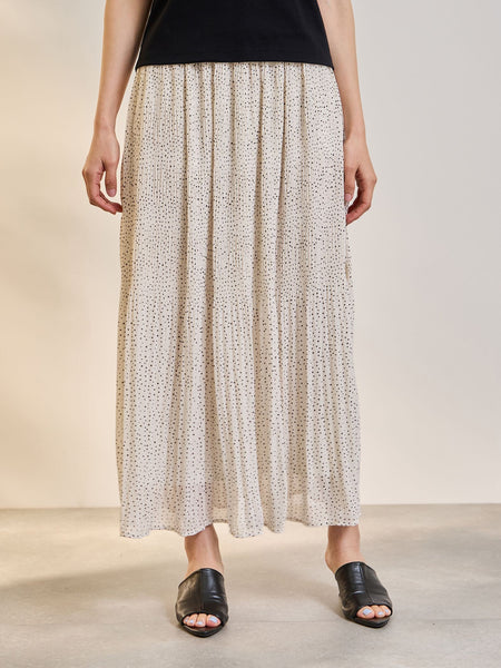 ランダムドットマジョリカプリーツスカート