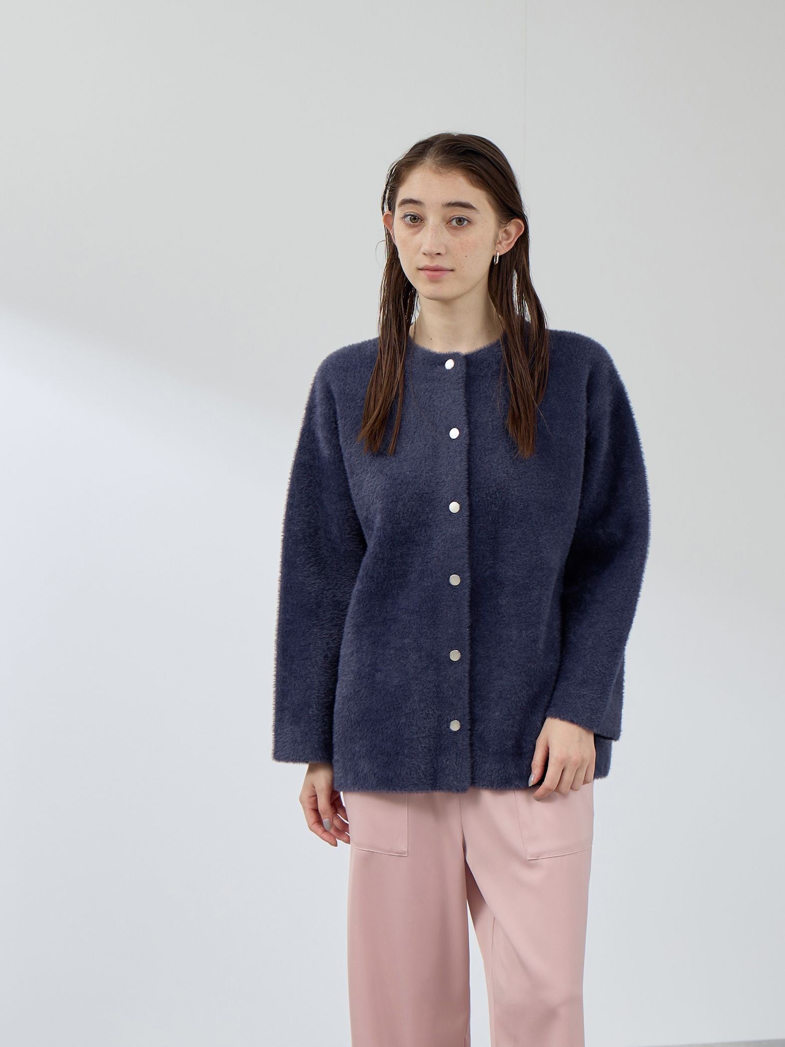 フェレットタッチWフェイスニットジャケット≪手洗い可能≫