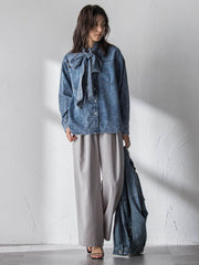 【一瞬で楽とキレイを叶える】タンブラーオックスイージーワイドパンツ≪手洗い可能≫