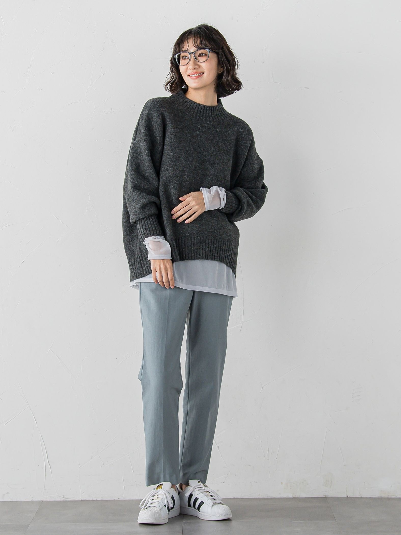 【WEB限定/大きいサイズ】”重ねるだけで格上げ”レイヤードインナー