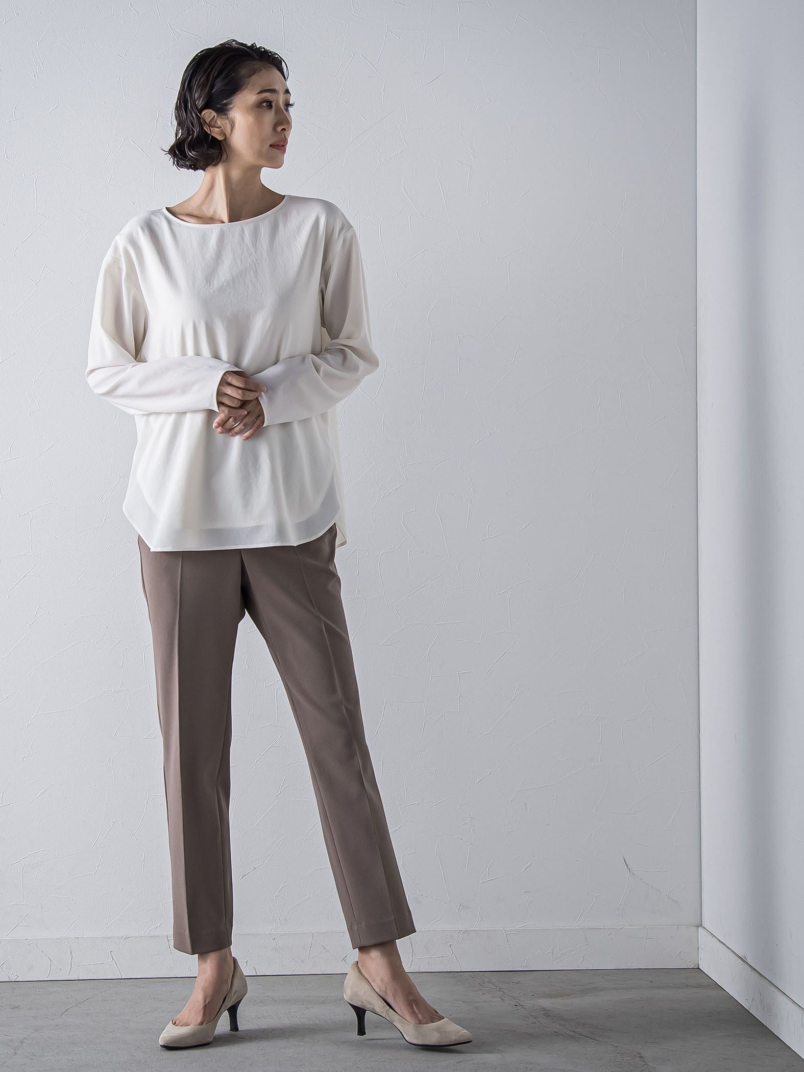 【大きいサイズ】【biyori/極】”着心地も美しさも”パーフェクトムーブパンツ≪洗濯機で洗える≫