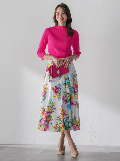 ビッグフラワーブーケスカート