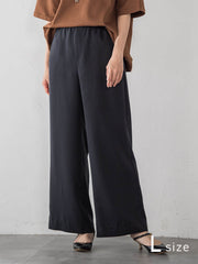 【大きいサイズ】マイクロリヨセルピーチワイドパンツ