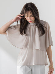 トリコットシフォンカットソー