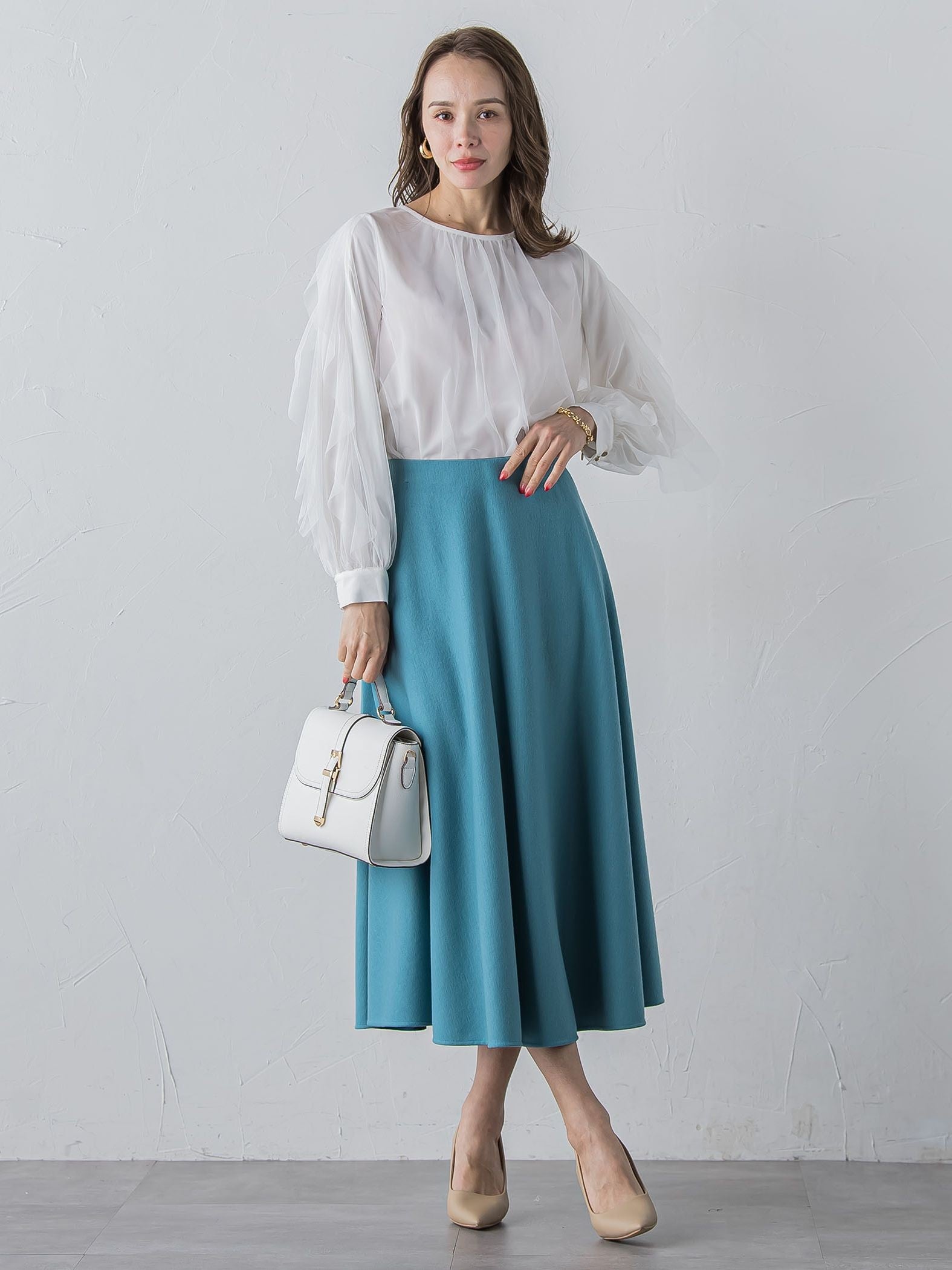 メルトンサーキュラースカート