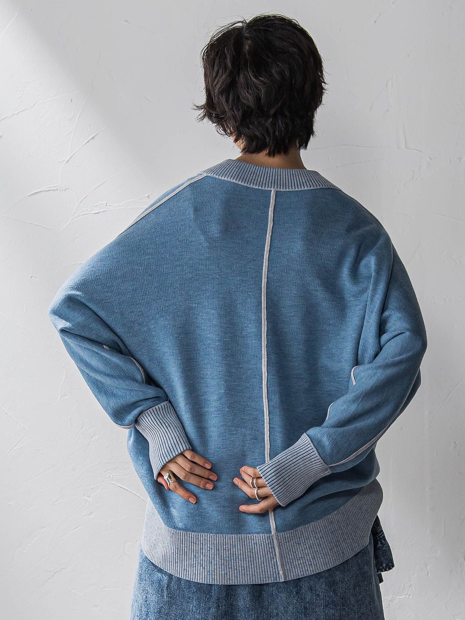 【新色追加】今日の気分で着回せるリバーシブルニット≪手洗い可能≫