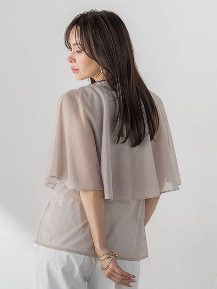 トリコットシフォンカットソー