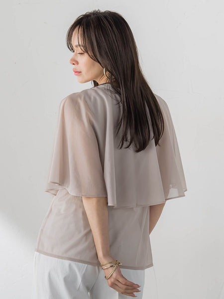 トリコットシフォンカットソー