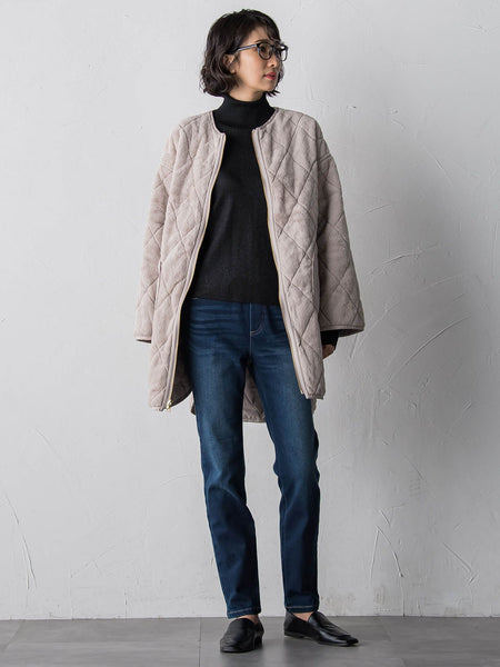 ラメリブタートルニット