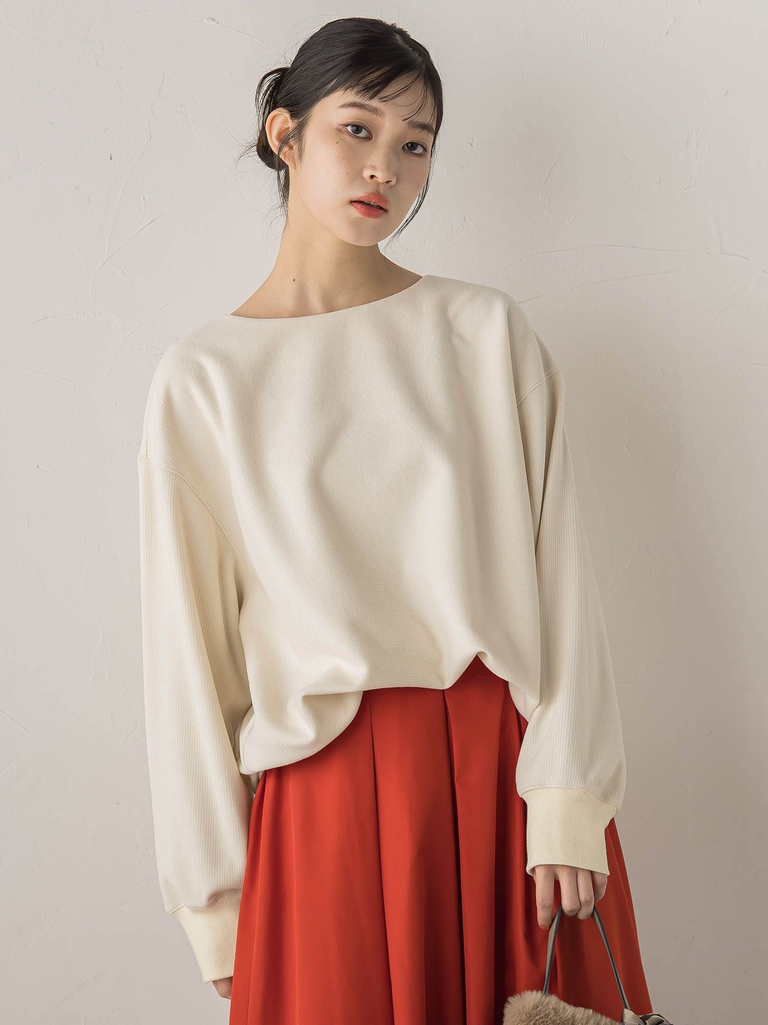 ニットコーデュロイカットソー≪手洗い可能≫