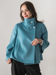 スタンドカラーショートコート