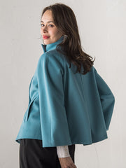 スタンドカラーショートコート