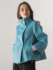 スタンドカラーショートコート