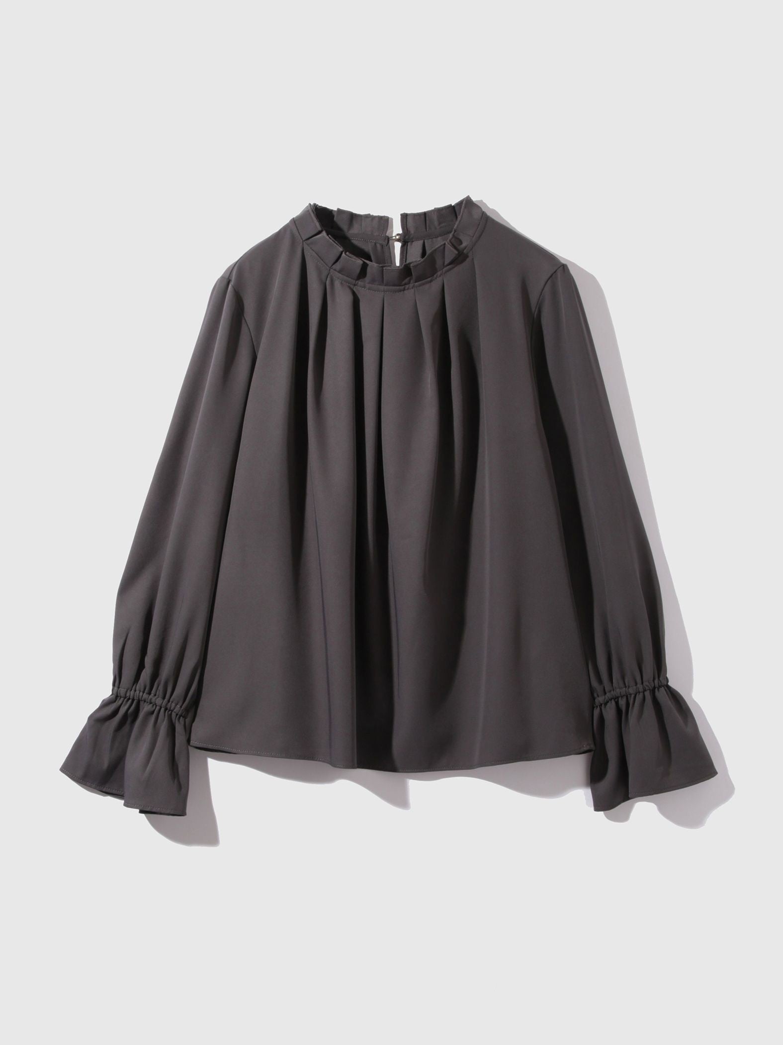 エステールギャバジンハイネックブラウス≪手洗い可能≫