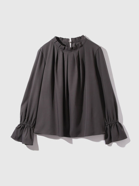 エステールギャバジンハイネックブラウス≪手洗い可能≫