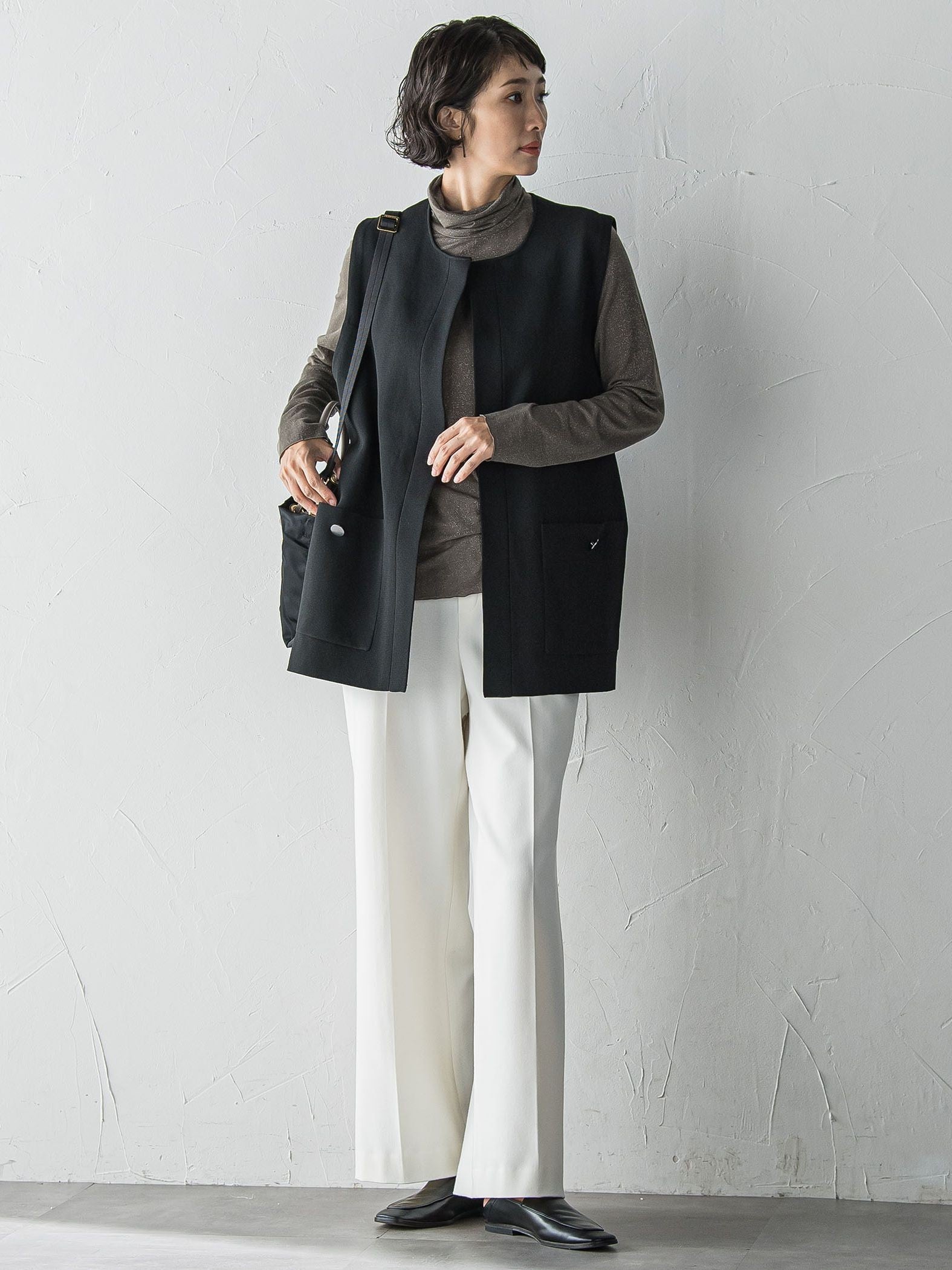 【biyori】ピクシエスタワイドパンツ≪洗濯機で洗える≫