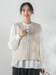 カミュツィードベストブラウス