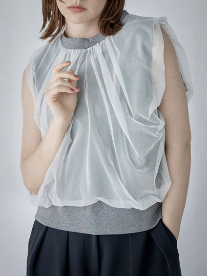 Chulle gather tops 【日本製】≪手洗い可能≫