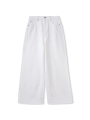 デニムワイドパンツ≪洗濯機で洗える≫