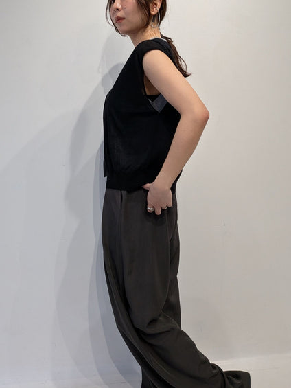 【2piece】sheer layerd vest