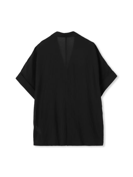 強撚気流ダブルブレスト半袖ジャケット
