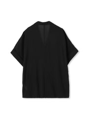 強撚気流ダブルブレスト半袖ジャケット