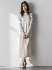 【えらべるSET UP】叶えるVネックジャンパードレス≪手洗い可能≫