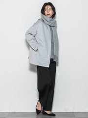 モスダンボール×中綿キルティングノーカラーコート≪手洗い可能≫