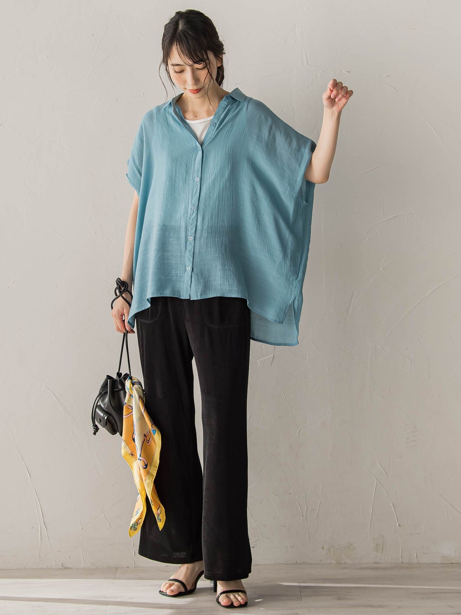 【WEB限定カラーあり】ドルマンブラウス+タンクSET