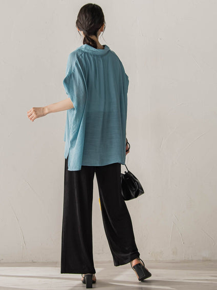 【WEB限定カラーあり】ドルマンブラウス+タンクSET