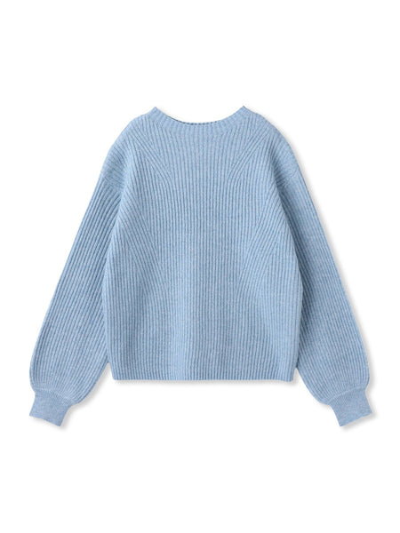 【WEB限定カラーあり】ラメボトルネックプルオーバー≪手洗い可能≫