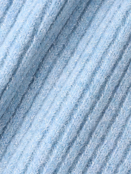 【WEB限定カラーあり】ラメボトルネックプルオーバー≪手洗い可能≫