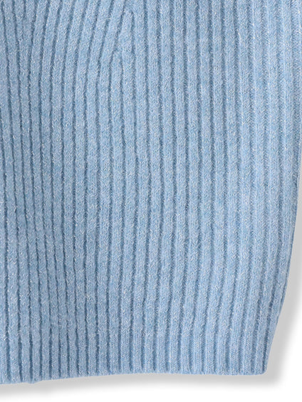 【WEB限定カラーあり】ラメボトルネックプルオーバー≪手洗い可能≫