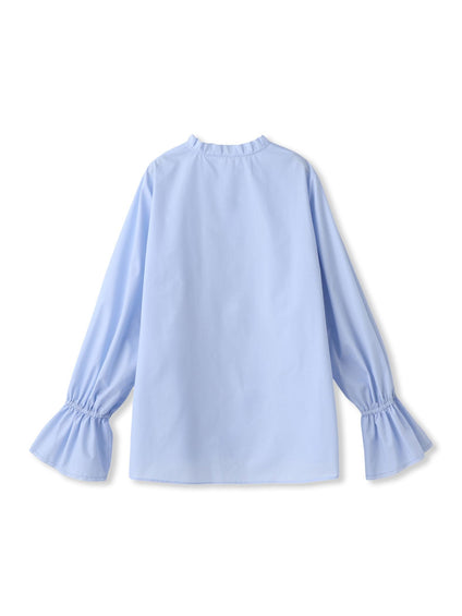 襟フリルブラウス≪洗濯機で洗える≫