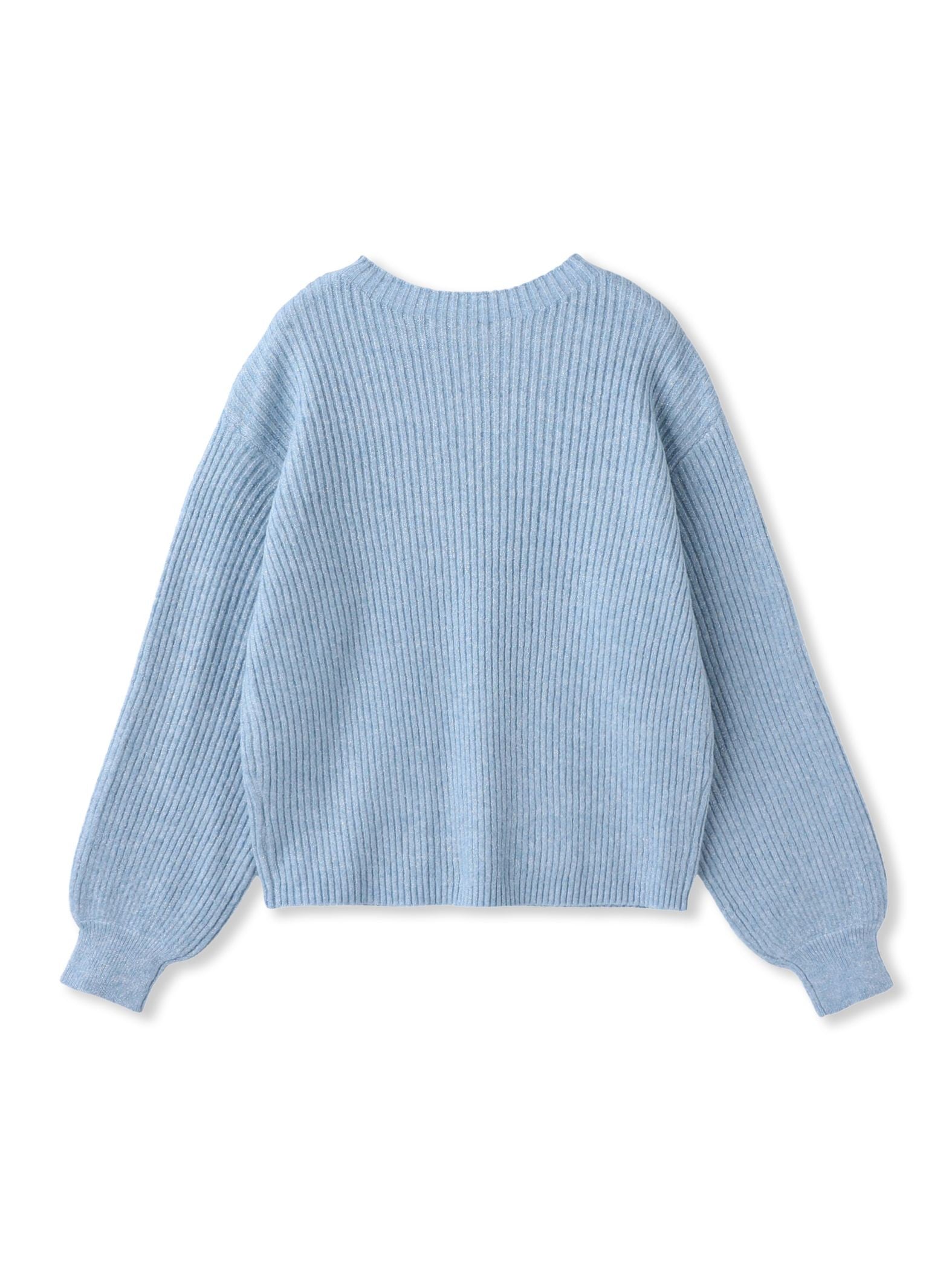 【WEB限定カラーあり】ラメボトルネックプルオーバー≪手洗い可能≫