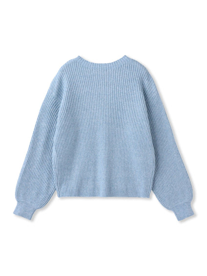 【WEB限定カラーあり】ラメボトルネックプルオーバー≪手洗い可能≫