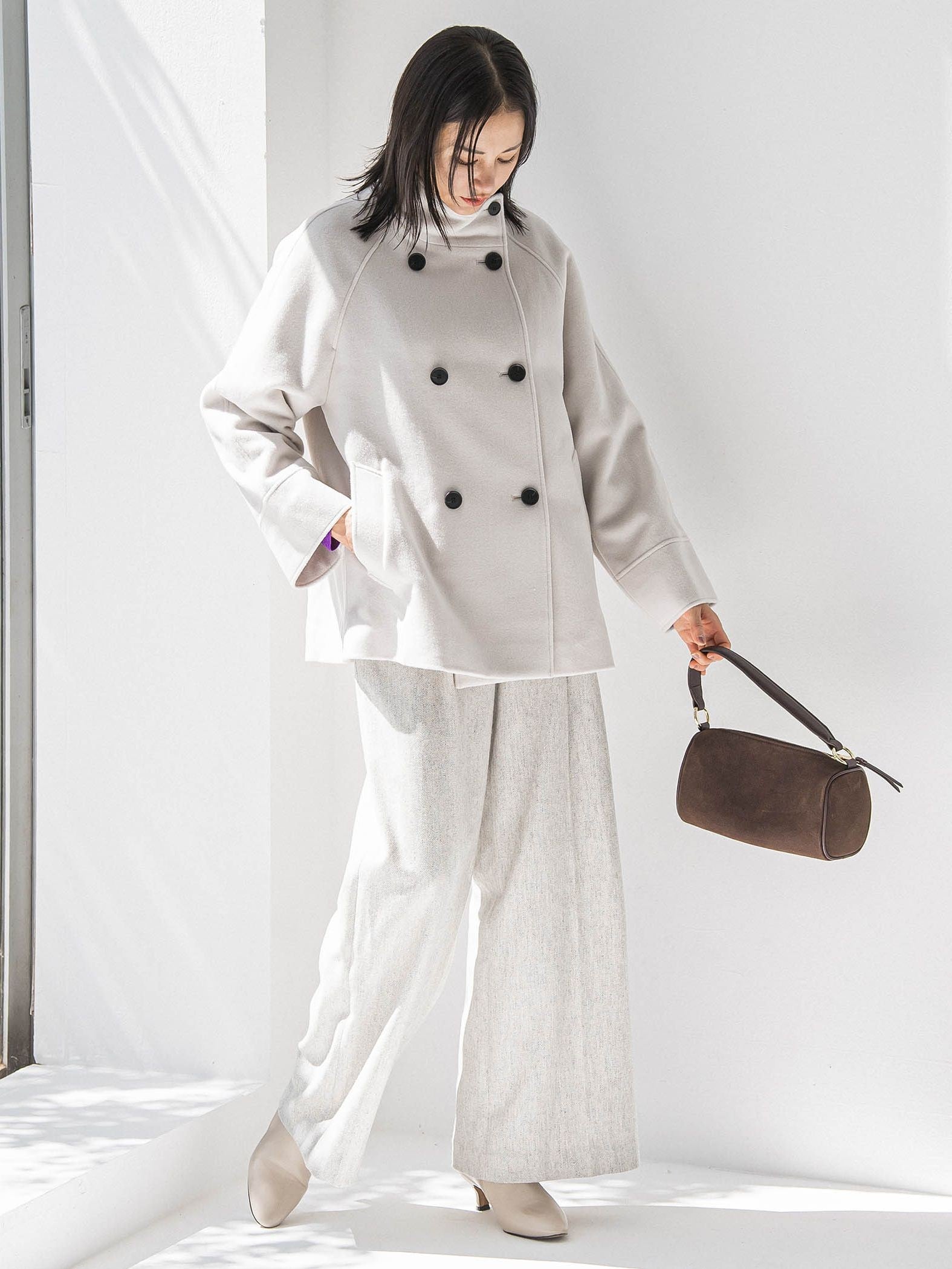 ツイルツイードワイドパンツ