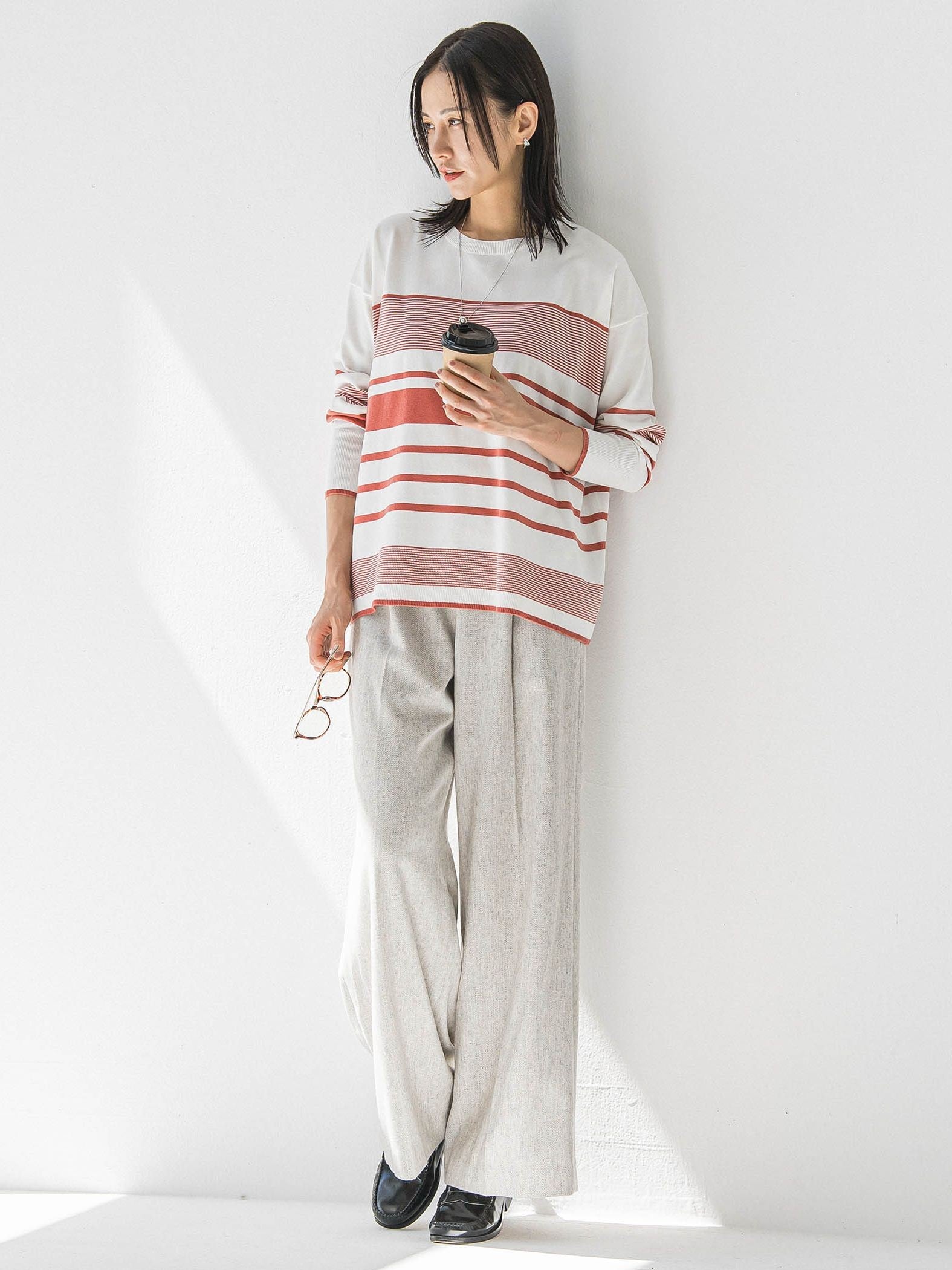 ツイルツイードワイドパンツ