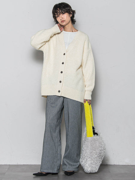 フラッフィーVネックニットカーディガン≪手洗い可能≫