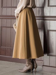 両面起毛ストレッチスカート≪洗濯機で洗える≫