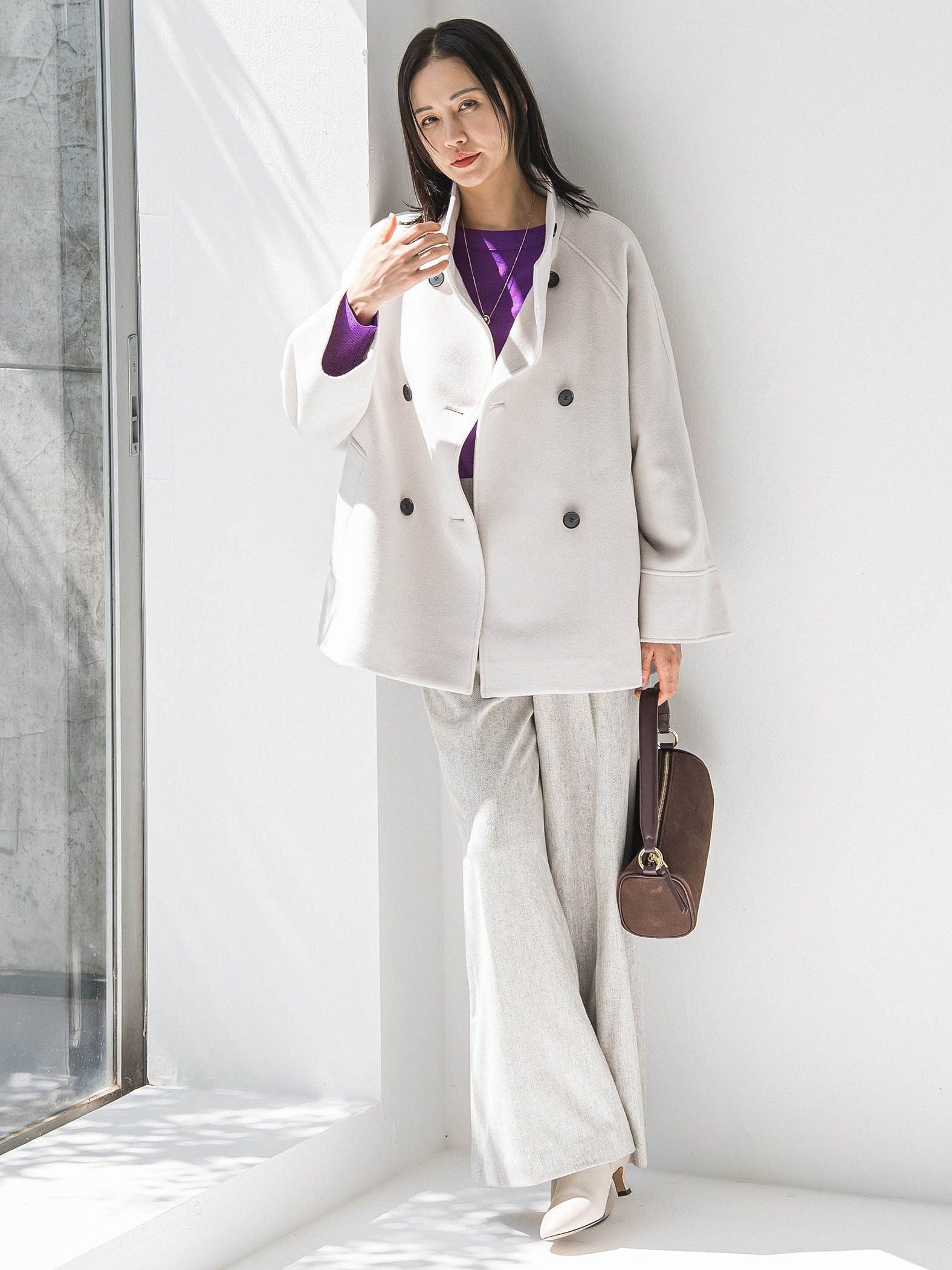 ツイルツイードワイドパンツ