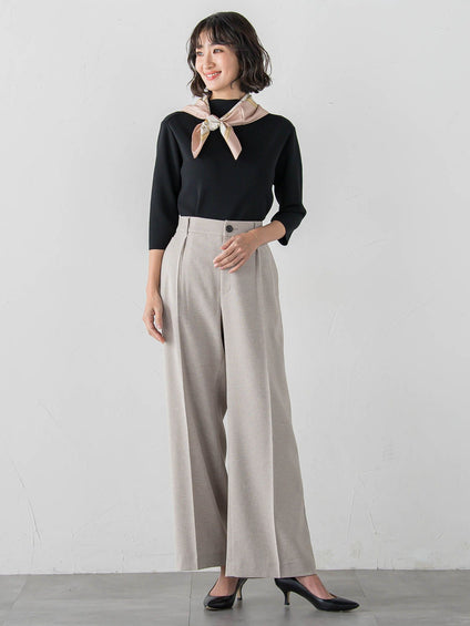 【大きいサイズ】リネンライクオックスパンツ